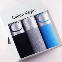 新款男士内裤男四季平角裤青少年棉质莫代尔性感三角男生四角裤头