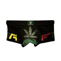 2条男士内裤男角裤个枫叶黑白U凸潮男四角短裤衩