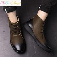 BOBO Angel[真牛皮]马丁靴男秋季男靴男士皮鞋男真皮休闲鞋子英伦防滑男鞋