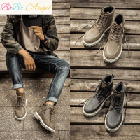 BOBO Angel夏季透气马丁靴男靴子高帮男鞋中帮短靴潮工装沙漠靴英伦复古百搭