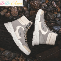 BOBO Angel户外运动高帮鞋男夏季中邦短靴子马丁靴透气帆布百搭秋季新款男鞋