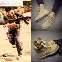 BOBO Angel春秋高帮英伦马丁靴男靴沙漠靴大靴雪地靴韩版潮短靴子男鞋
