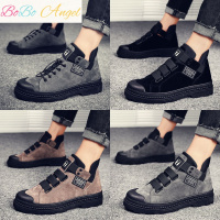 BOBO Angel秋季男鞋2019新款男士马丁靴韩版潮流高帮男鞋复古工装男靴子