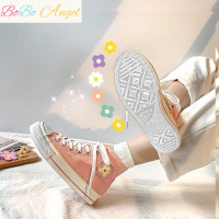 BOBO Angel泫雅风高帮帆布鞋女学生韩版chic女鞋子ins潮鞋2019秋季百搭布鞋