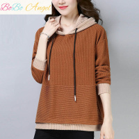 BOBO Angel2019春秋新款韩版长袖秋装套头连帽卫衣外套宽松大码显瘦上衣女潮