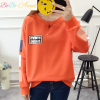 BOBO Angel2019秋装新款加肥加大码女装200斤胖mm藏肉宽松圆领显瘦印花卫衣