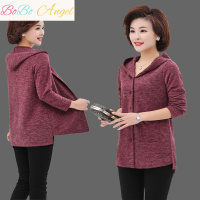 BOBO Angel中年女春装2019新款外套中老年女装卫衣40-50岁妈妈装春秋女外套