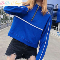 BOBO Angel卫衣女韩版薄款学生秋季女装ins原宿风宽松百搭短款T恤长袖上衣潮