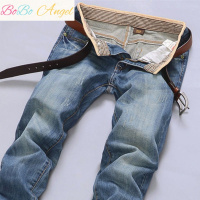 BOBO Angel春夏季宽松牛仔裤男士直筒复古学生修身时尚休闲韩版潮流社会裤子