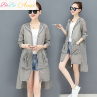 BOBO Angel防晒衣中长款妈妈款外套女夏大码韩版宽松防晒服风衣夏季2019新款