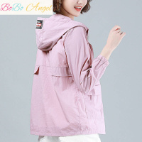 BOBO Angel防晒衣女2019新款夏季韩版百搭防晒服宽松薄款休闲风衣短款薄外套