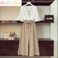 BOBO Angel2019新款大码女装夏季时尚两件套宽松显瘦气质200斤胖妹妹套装秋