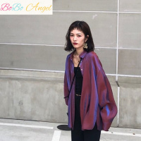 BOBO Angel2019春秋新款韩版复古宽松长袖人鱼姬衬衫女学生泫雅风ins衬衣女