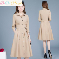 BOBO Angel风衣女中长款2019新款女装气质修身显瘦外套8033