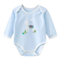 班杰威尔夏季新生儿0-12个月护肚宝宝三角包屁衣服长袖纯棉婴儿连体包臀哈衣