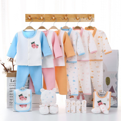 班杰威尔新生婴儿衣服秋冬套装礼盒18件套初生满月礼包刚出生宝宝用品大全礼物