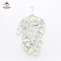 班杰威尔春夏新款婴儿连体衣精梳纯棉新生儿衣服春夏宝宝无骨内衣婴儿哈衣爬服