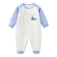 班杰威尔纯棉加厚保暖婴儿衣服春秋夹棉新生儿连体衣6-18个月宝宝哈衣爬服
