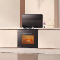 老板(Robam)9YC15高性能集成灶 创新智能彩屏 三面拢吸 旋烤蒸炸集成灶 家用75L大容量集成灶(天然气)