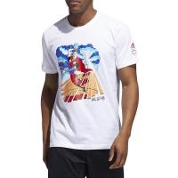 Adidas阿迪达斯男装夏季运动服跑步健身训练舒适透气时尚休闲短袖T恤FI6374 C