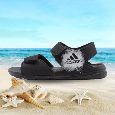 adidas阿迪达斯小童鞋夏新款儿童凉鞋男女童露趾凉鞋轻便魔术贴沙滩鞋BA9288 D