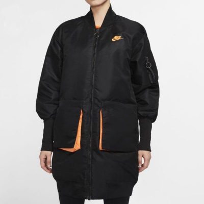 NIKE耐克棉服女2020冬季新款中长款立领保暖运动夹克外套CV1630-010 D