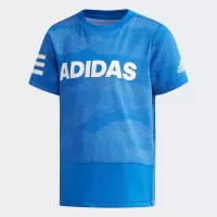 Adidas阿迪达时尚潮流男小童迷彩条纹休闲运动T恤DW4090 D