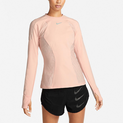 Nike/耐克长袖T恤跑步系列秋冬针织圆领女装DQ6639-800 Z