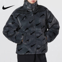 Nike/耐克外套运动休闲保暖人造皮毛立领女装DQ6843-070 D