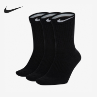 Nike/耐克袜子运动休闲舒适透气中性中筒袜三双装SX4704-001 Z