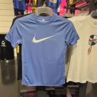 NIKE耐克短袖T恤训练运动休闲速干透气圆领大童上衣FD3965-450 D