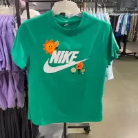 NIKE耐克短袖T恤运动休闲透气针织圆领大童上衣FJ7237-324 D