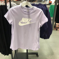 NIKE耐克短袖T恤运动休闲舒适透气针织圆领女装DV6095-536 D