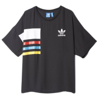 adidas/阿迪达斯三叶草短袖T恤运动休闲舒适透气圆领女装AY9786 Z