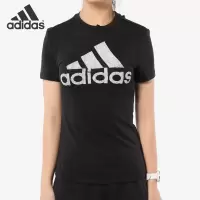 adidas/阿迪达斯短袖T恤运动休闲舒适透气针织圆领女装CV5103 Z