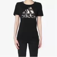 adidas/阿迪达斯短袖T恤运动休闲舒适透气针织圆领女装DN8796 Z