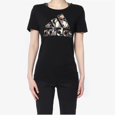 adidas/阿迪达斯短袖T恤运动休闲舒适透气针织圆领女装DN8796 Z