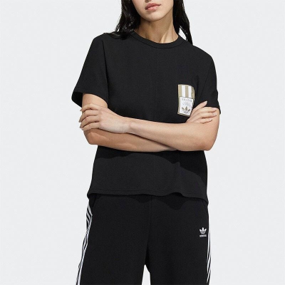 adidas/阿迪达斯圆领女短袖 新款后背开衩透气休闲T恤 HC6568 C