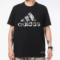 adidas/阿迪达斯男装短袖新款运动服熊猫印花圆领休闲T恤JI6834 C