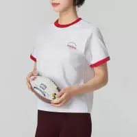 adidas/阿迪达斯女子 透气新款运动休闲短袖圆领T恤 JC8707 C