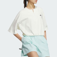 adidas/阿迪达斯女装 新款半拉链纯棉百搭运动短袖T恤 JN6669 C