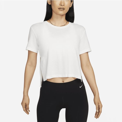 NIKE耐克短袖T恤训练运动休闲透气针织圆领女装DM7026-133 D