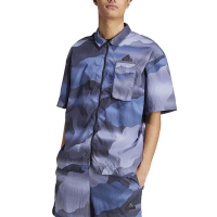 adidas/阿迪达斯男装 新款运动休闲翻领印花短袖T恤 IR5184 C