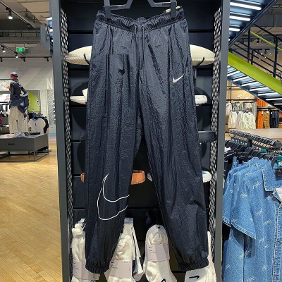 NIKE/耐克女裤 新款户外梭织透气休闲裤收口长裤 HM9413-010 C