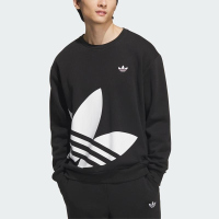 ADIDAS阿迪达斯三叶草卫衣加绒保暖针织圆领男女套头衫JL8383 D