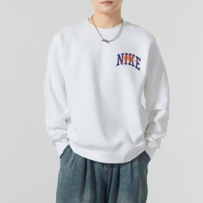 NIKE/耐克卫衣男装新款加绒保暖圆领运动针织套头衫FV4446-100 C
