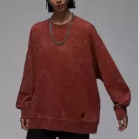 NIKE耐克卫衣JORDAN运动休闲针织圆领宽松女装套头衫FN5742-615 D