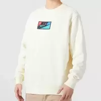 NIKE耐克卫衣运动休闲加绒保暖针织圆领男装套头衫FB8436-113 D