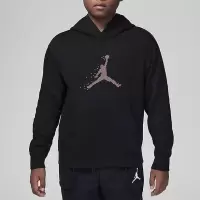 NIKE耐克连帽卫衣JORDAN加绒保暖针织大童套头衫FV5653-010 D