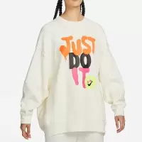 NIKE耐克卫衣运动休闲舒适针织宽松款圆领女装套头衫HJ1504-133 D